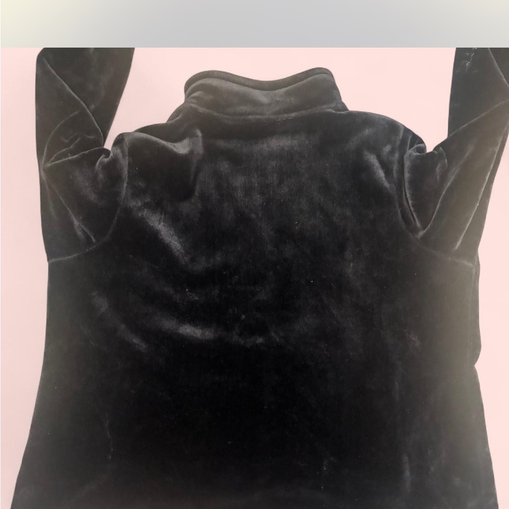 Black Velvet faux fur  Zip-Up Jacket - Picture 6 of 8